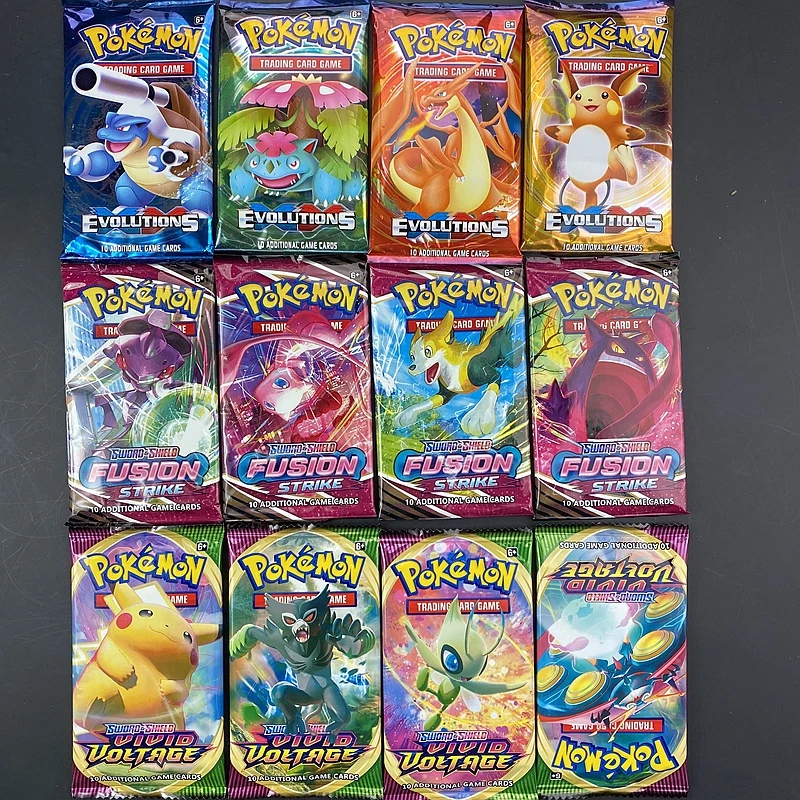 10/20pcs การ์ด Pokemon GX Vmax EX Mega Evolutions การ์ด Shining คอลเลกชันเกม Battle Transaction การ์ดวันหยุดของขวัญ