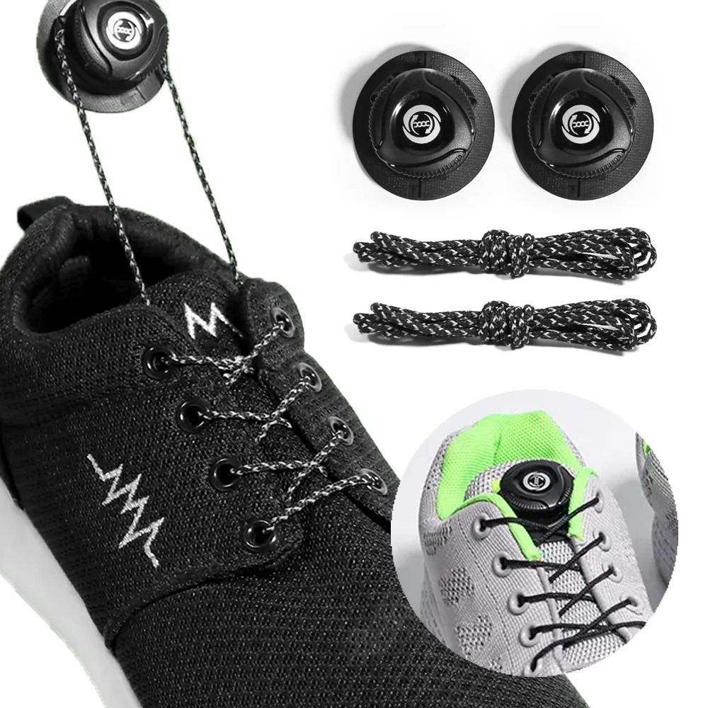 Lacci per scarpe da ginnastica corda con fibbia automatica Lazy Elastic No Tie lacci per scarpe Stretching Lock Laces lacci per scarpe in gomma rapida