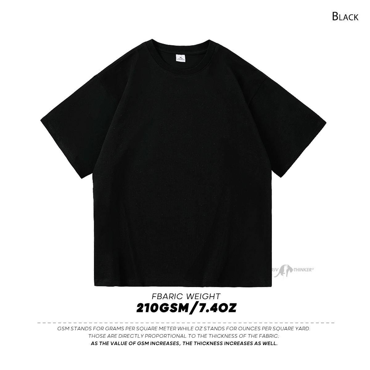 メンズ半袖Tシャツ,肩までの高品質の綿,無地,カジュアル,7.4オンス,210gsm