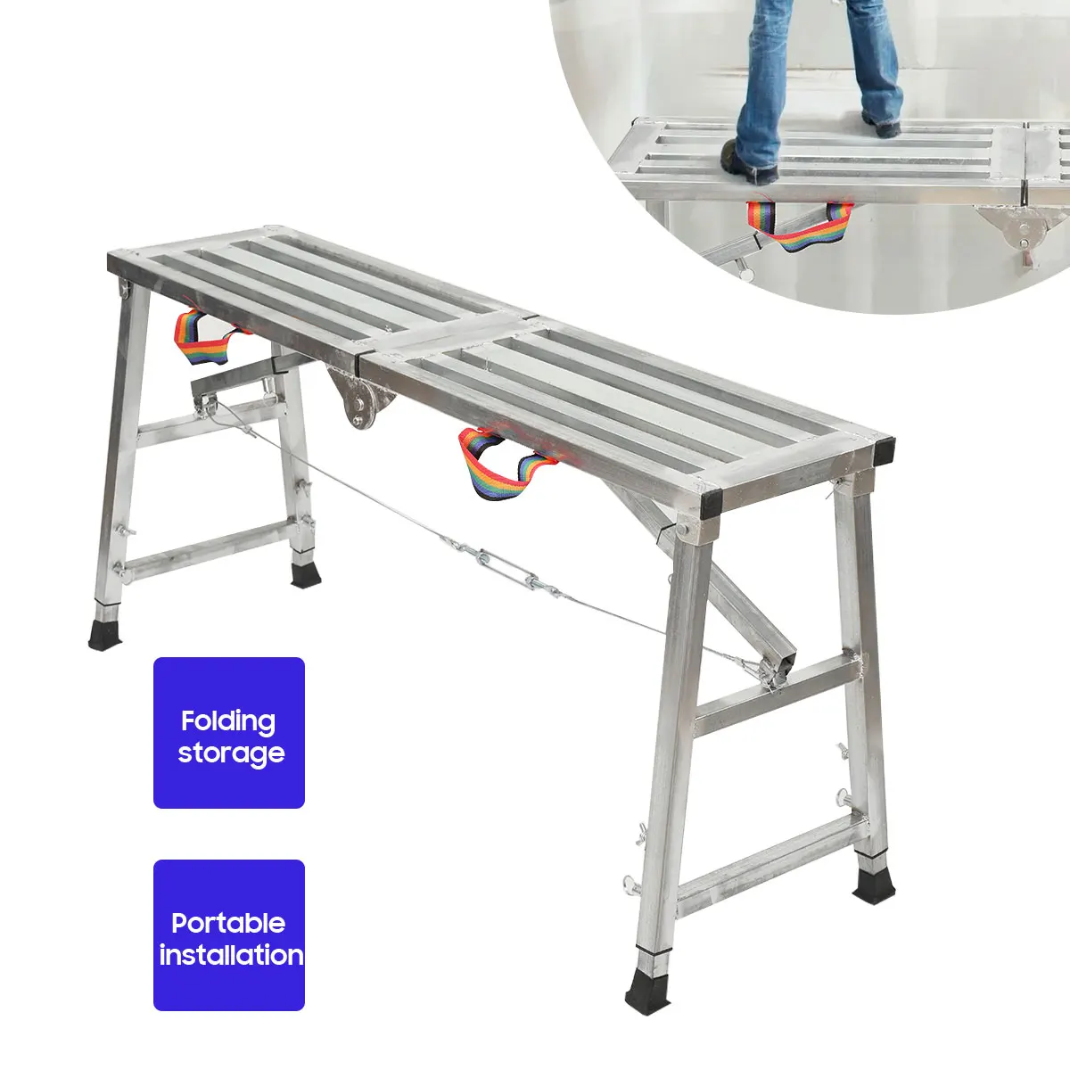 Klappbarer Pferdehocker, Gerüst, Heben, Dekoration, spezielles Verdickungsregal, Bautechnik-Leiter