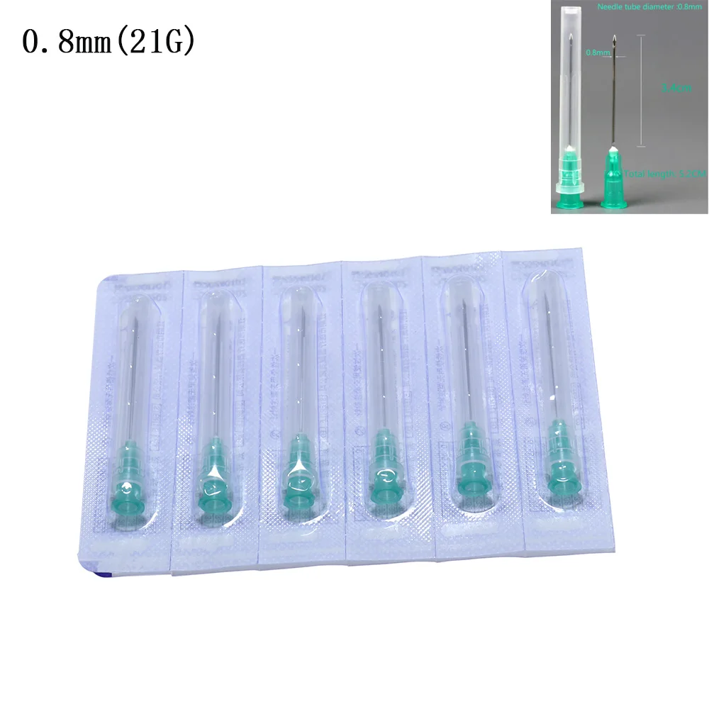 100pcs/Bag  Needle Tip Clear Cap Transparent Syringe Glue Application Tool