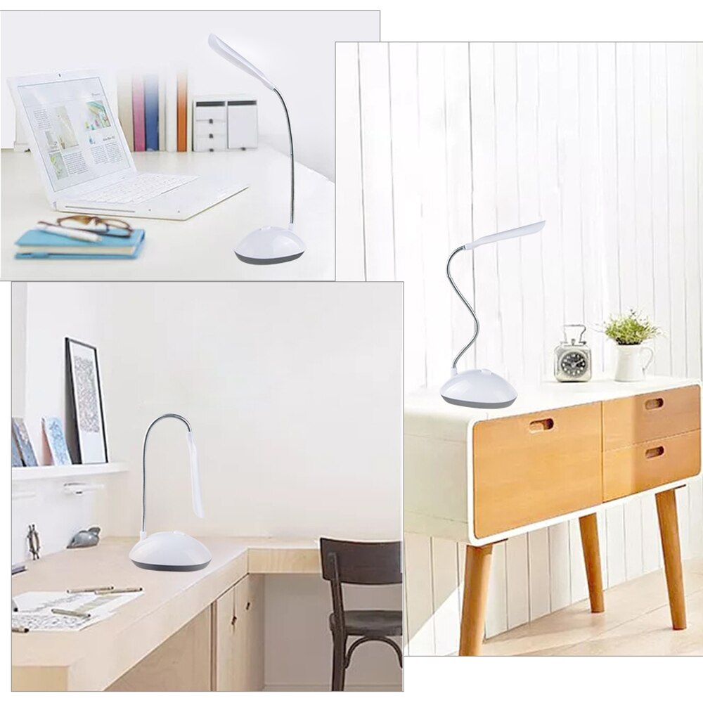 Luz LED de escritorio, lámpara de lectura con protección ocular, lámpara alimentada por batería AAA, luz nocturna creativa plegable para leer, estudiar y dormitorio
