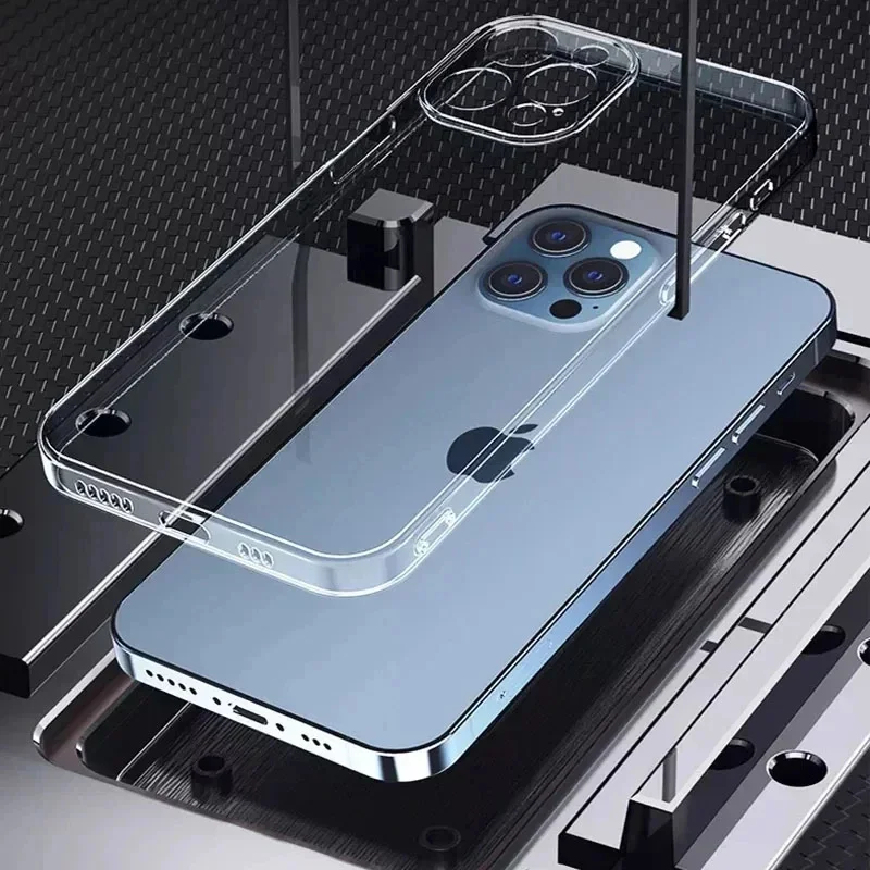 Funda de silicona ultrafina para iPhone 15 14 13 12 Mini 11 Pro XS Max XR X 7 8 6 S Plus 6 SE 2020 2022, funda trasera suave transparente