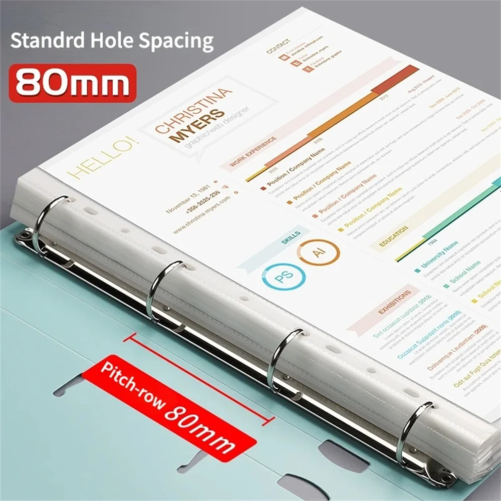 A4 Binder Folder File Folders Office Document Organizer File Binder 240 Sheets Capacity Desk Organizer Office Students Supplies