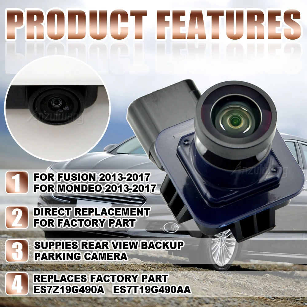 Carro ES7Z-19G490-A ES7Z19G490A ES7Z-19G490-B/ES7Z-19G490-C/ES7Z-19G490-D para 2013-2016 Ford Fusion/Mondeo câmera reversa backup