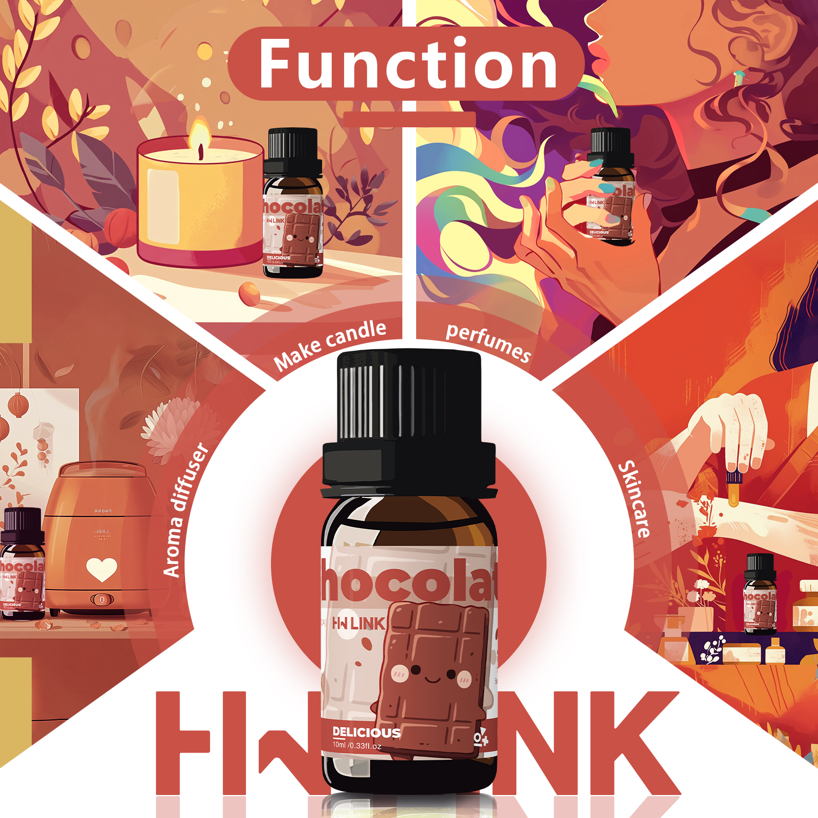 10 ml ätherische Schokoladenöle, Schokoladenparfums, Hautpflege, Massage, Körperöl für Kerzen, Seifenherstellung, Aromatherapie, Diffusoren, Geschenk