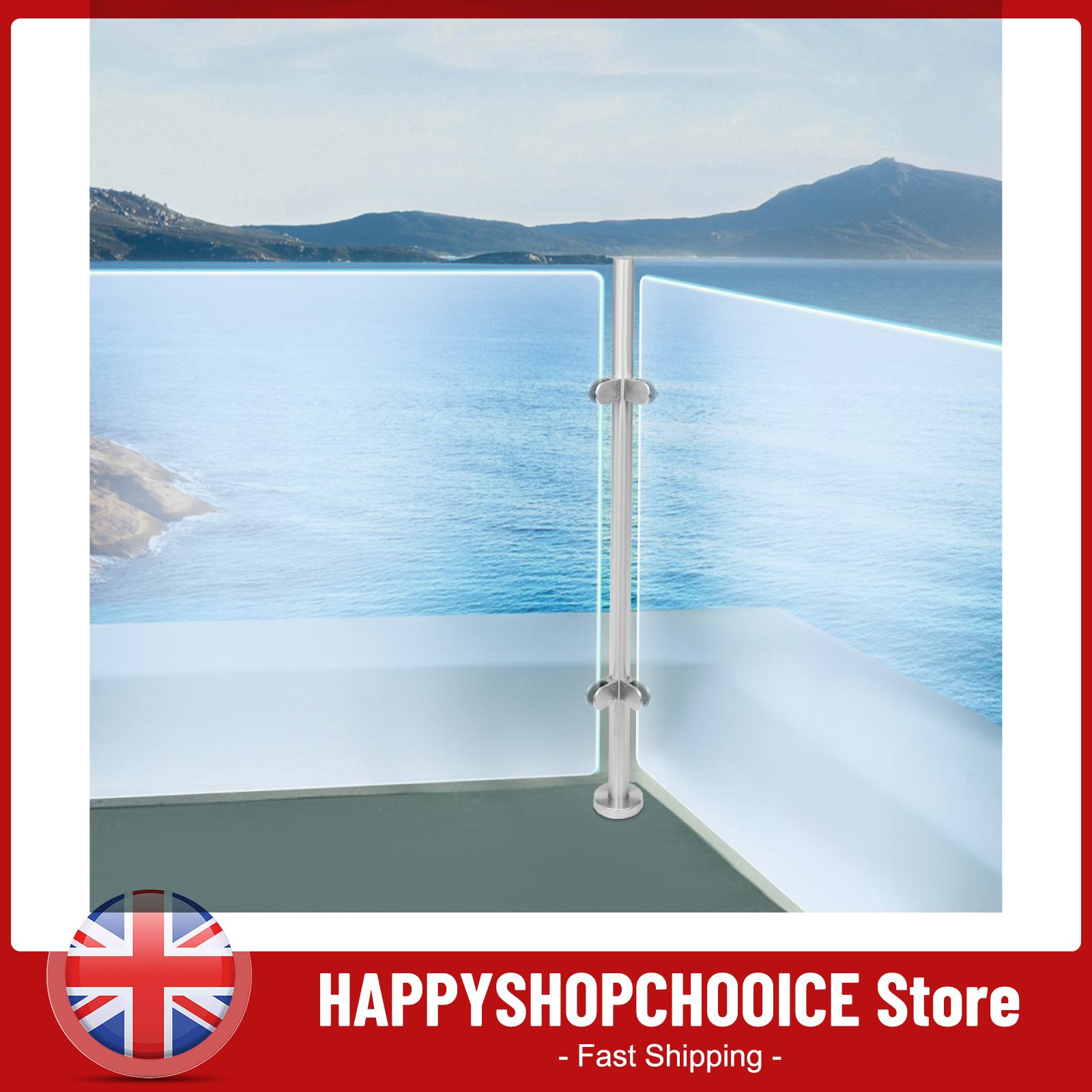 316 Stainless Steel Railing Post With Decorative Cover High Stability Indestructible Quality Corrosion Resistance Silver