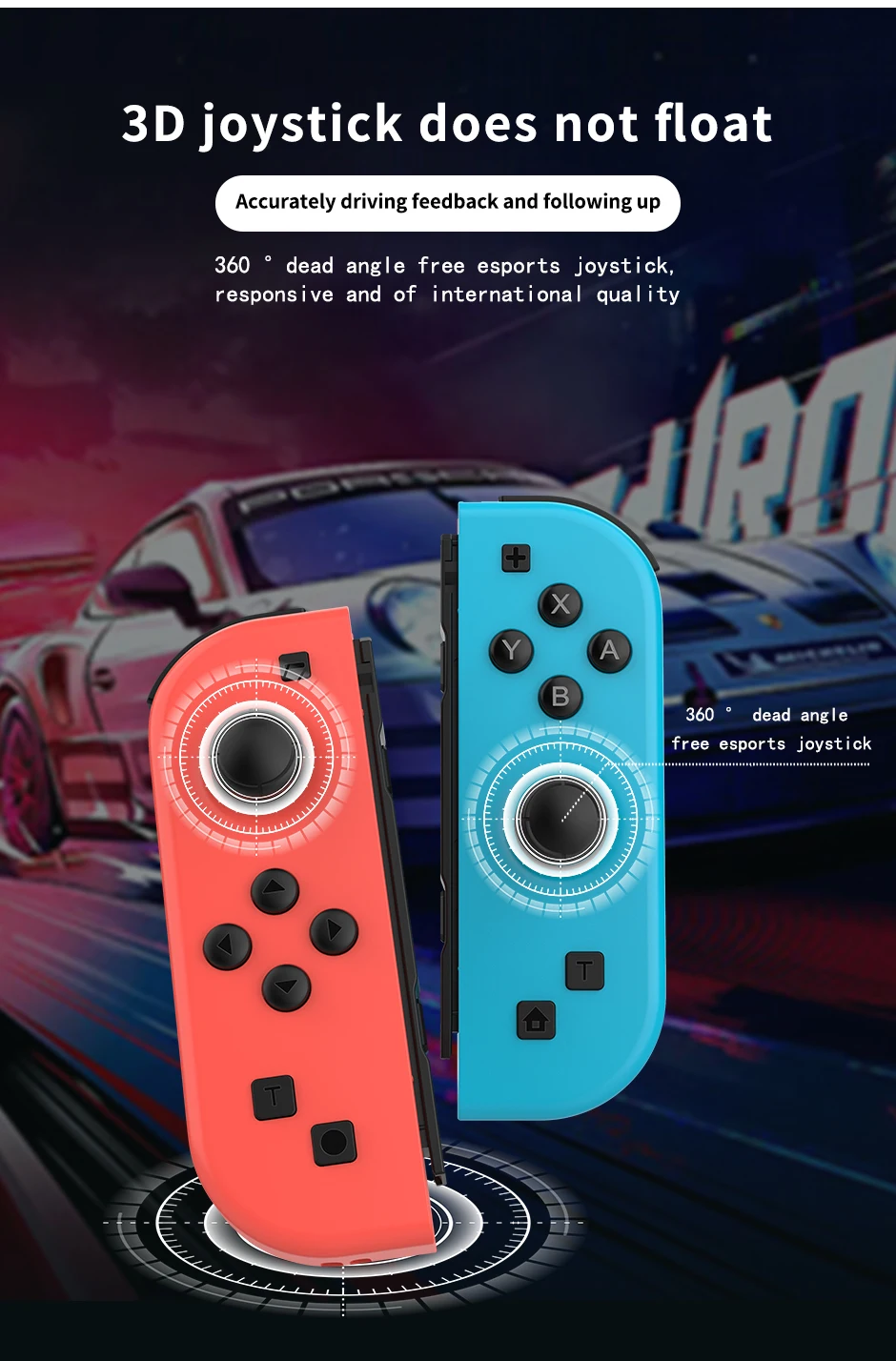 Joy Pad Joycons controlador para Nintendo Switch Joystick Gamepad consola de juegos inalámbrica Joypad Turbo función de despertador