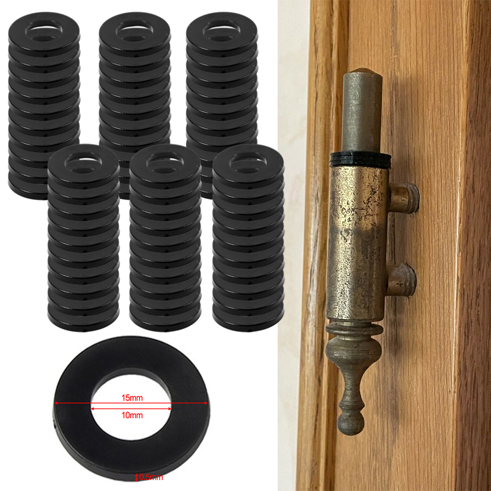 60pc Fitting Rings Washer White Plastic For Door Hinge 0.5-1.2mm Nylon Gasket High Temperature Insulation Flat Gasket