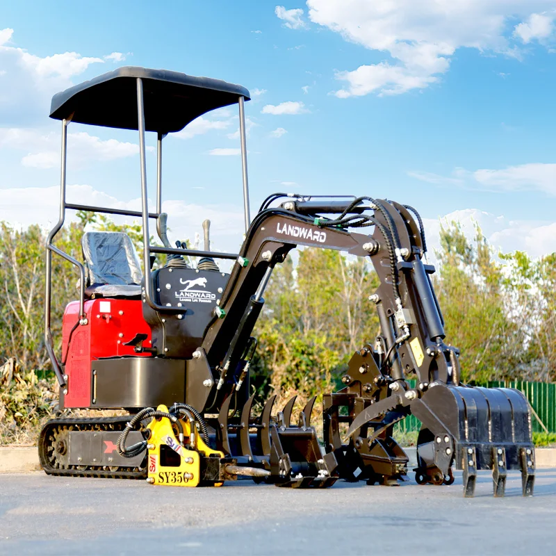 China 1000kg Mini Excavator High Efficiency Hydraulic Small Excavator Crawler Mini Excavator Factory Shipment Can Be Customized