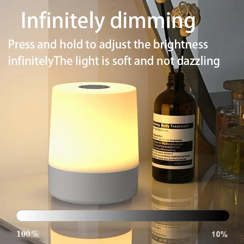 Touch Nachtlampe USB LED Lampe Touch Control Schalter Wiederaufladbare Drei Farben Lichter Schlafzimmer Tragbare Tisch Nachttisch Nachtlampe