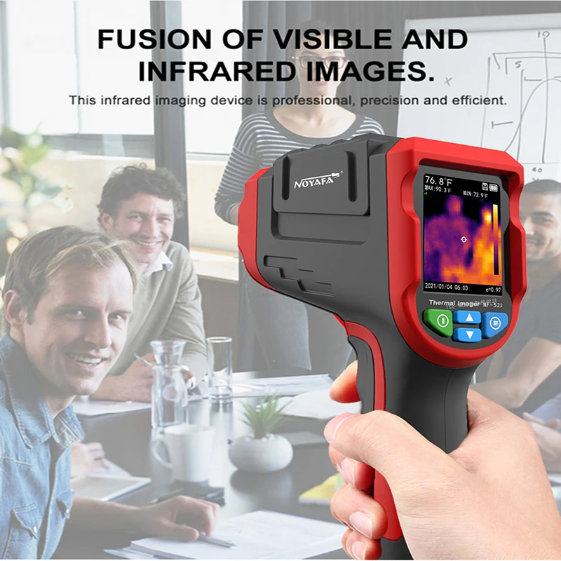 Noyafa Nf 521 Termocamera a infrarossi portatile Risoluzione 340x240 Imaging Sensore da 1024 Pixel Termometro rilevatore di riscaldamento a pavimento