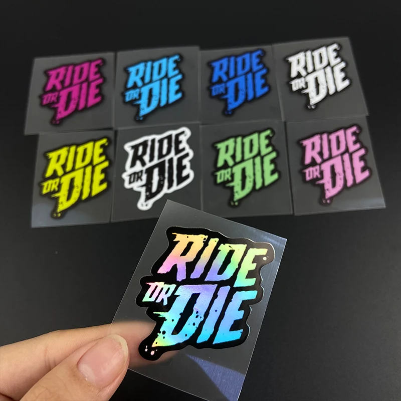 1 шт., наклейки на раму велосипеда RIDE OR DIE, водонепроницаемые виниловые наклейки на верхнюю трубку велосипеда для MTB, декоративные аксессуары для мотоциклов