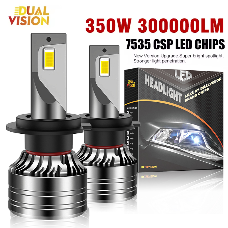 Dualvision 2 STKS Autolichten H7 H4 H1 9006 H11 9005 Super Heldere LED Koplampen Hoge Dimlicht Mistlamp Lamp Wit 6000 K 12 V