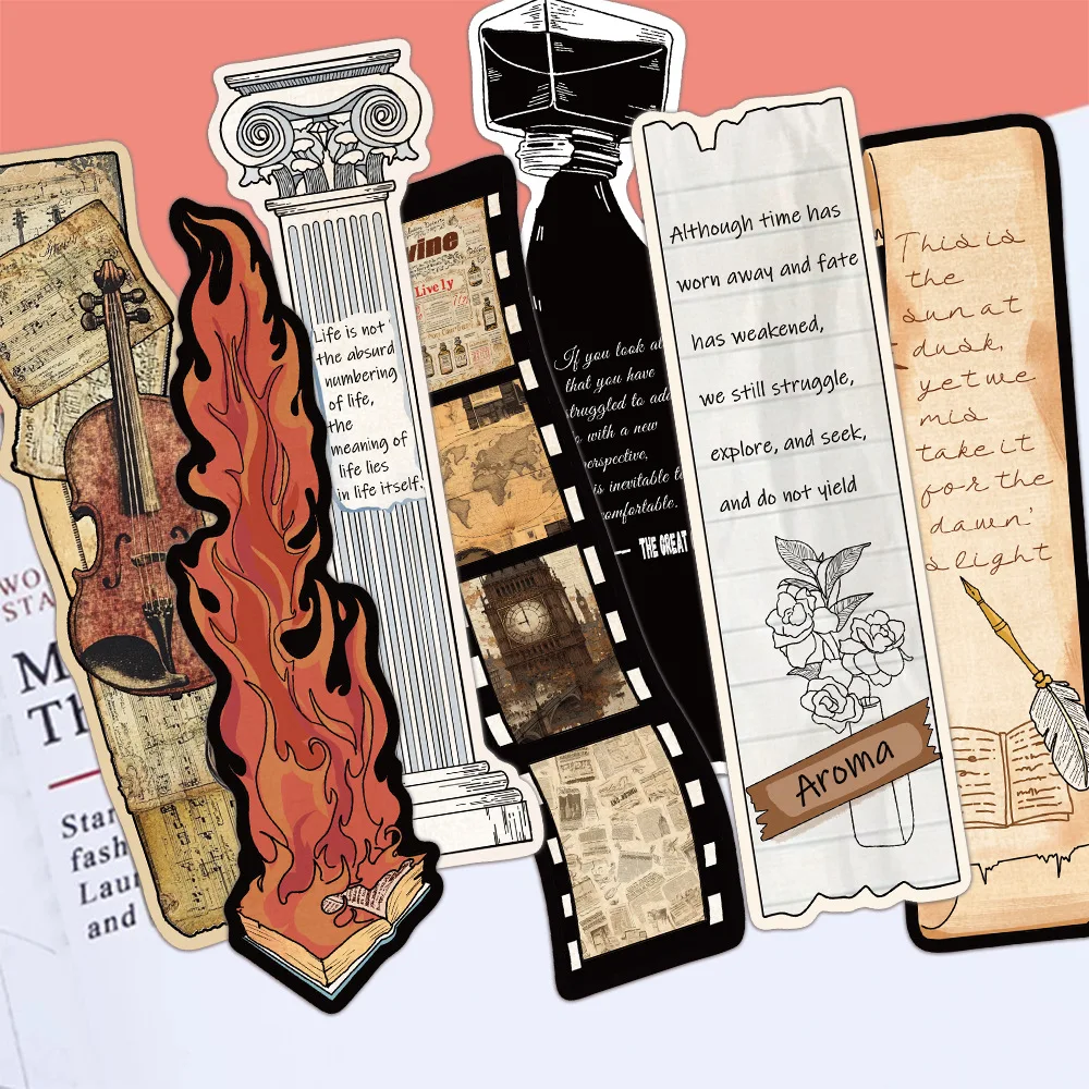 30 pezzi Segnalibri Studenti fai da te Lettore Segnapagina Biblioteca Segnalibri pagina per ufficio Libri di lettura romantici retrò Carta per libri