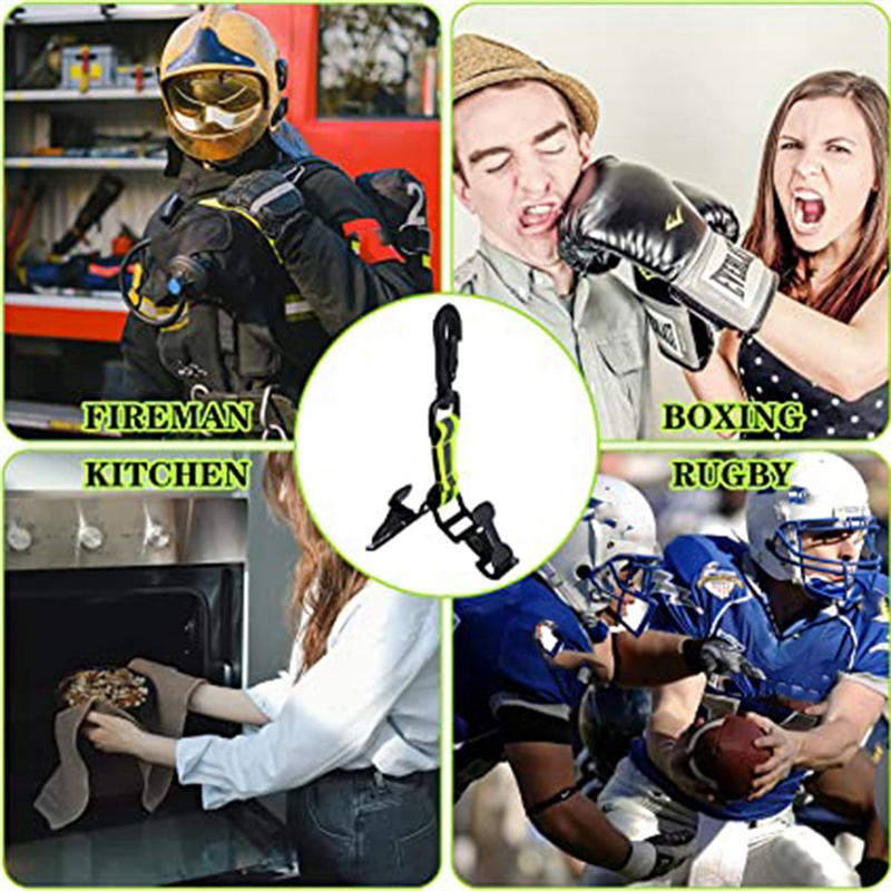 B34B-4 Pcs Firefighter Glove Strap Safety Glove Holder Accessories For Firefighter Police Rescue Work Glove Belt Clips