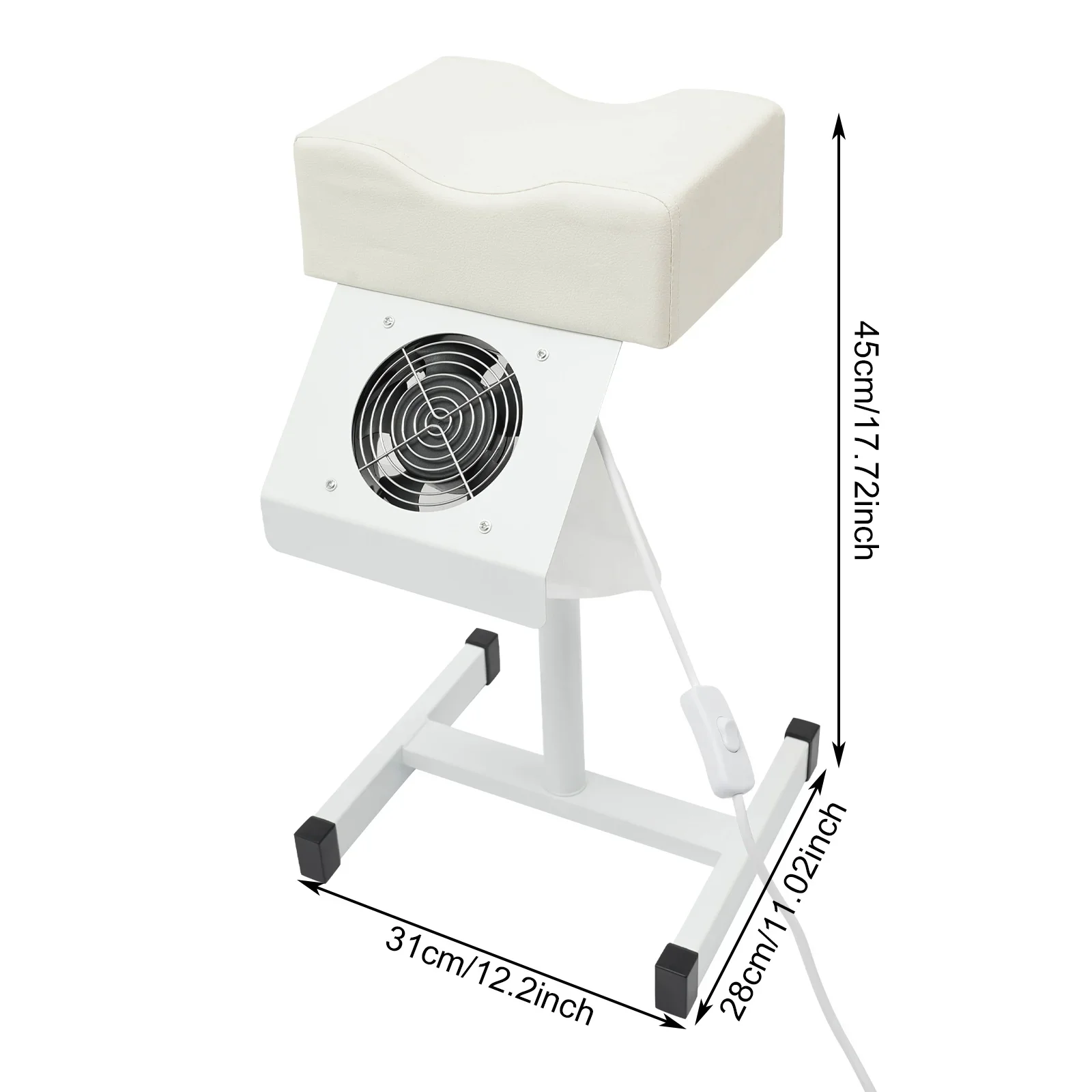 Pediküre-Hocker, Fußpflegestuhl, Fußstütze für Pediküre, verstellbare Maniküre-Fußstütze, Nageltechniker-Stuhl 48–68 cm