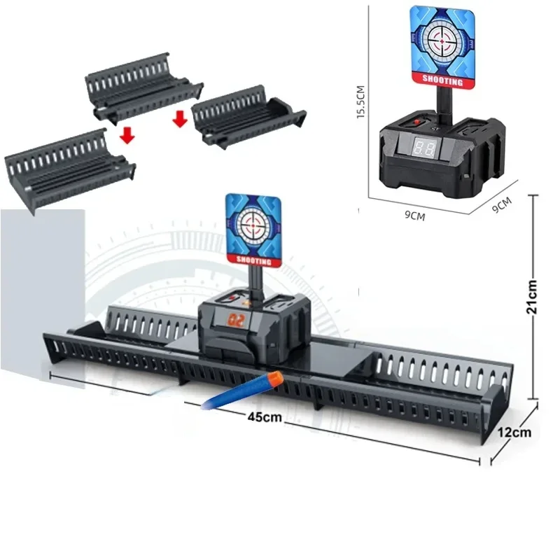 Targets For Nerf Guns Auto Reset Electric Shooting Target Accessories Kids Sound Light Shooting Game Toys High Precision Scoring