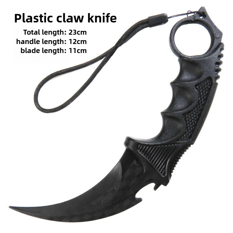 23cm/9.06in CS Game Peripheral Models Karambit Plastic Claw Knives Toys Weapons Props Collectible Ornaments Models Uncut Blades