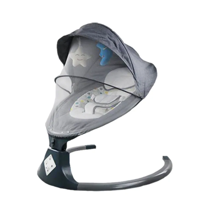 Кресло-качалка детское регулируемое электрическое музыкальное с пультом ДУ