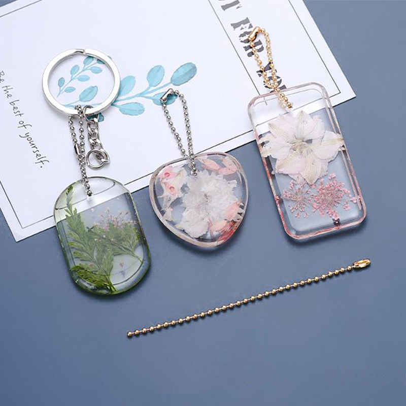 1/6/10 Uds llavero colgante molde de silicona conjunto DIY colgante cristal Molde de resina Epoxy rectángulo redondo colgantes fabricación de joyas