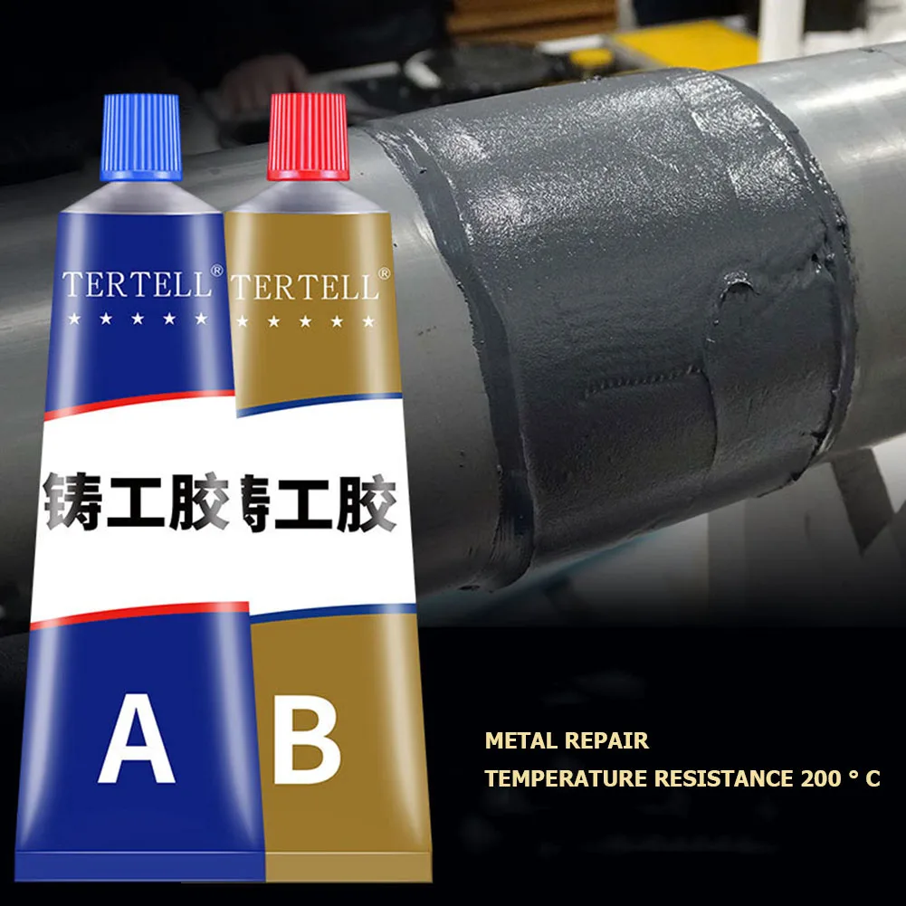 Colla per riparazione di colata di tipo AB riempitivo per saldatura di metalli liquidi resistente alle alte Temperature colla per riparazione di metalli agente per calafataggio Extra forte