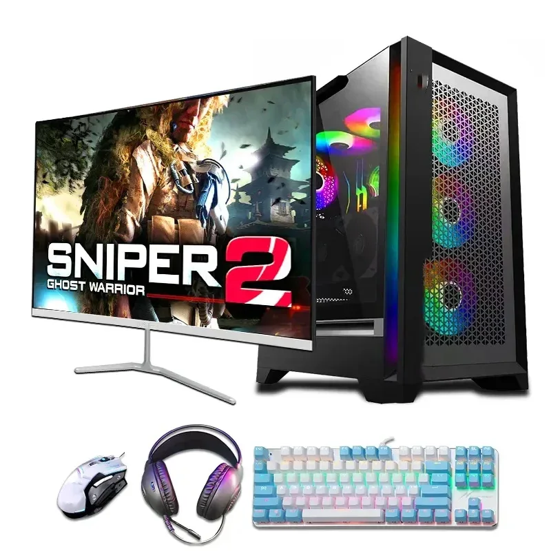 Game Desktop Host Core I3 I5 I7 CPU 8G RAM 120GB 256GB 512GB SSD  Supply PC Gaming Desktop Computer with Graphic card