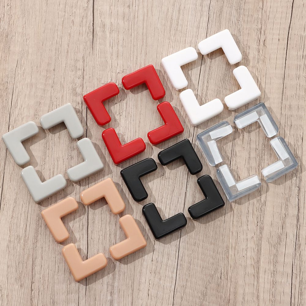 Auto-adesivo macio PVC segurança canto protetor, protetores de borda para a proteção do bebê, guarda de mesa e mesa canto para crianças, 4PCs