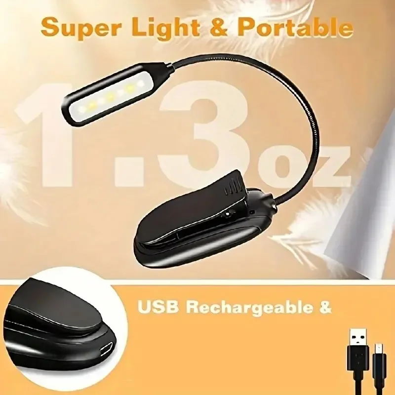 2025 Nouvelle lampe de lecture de livre Lampe de livre LED pour lire au lit - lire la nuit sans revitalisant les yeux