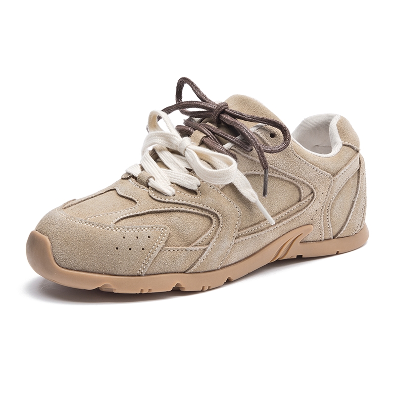 AIYUQI женские кроссовки, новинка 2025, нескользящая немецкая тренировочная обувь для женщин, женская обувь для бега на плоской подошве большого размера из натуральной кожи