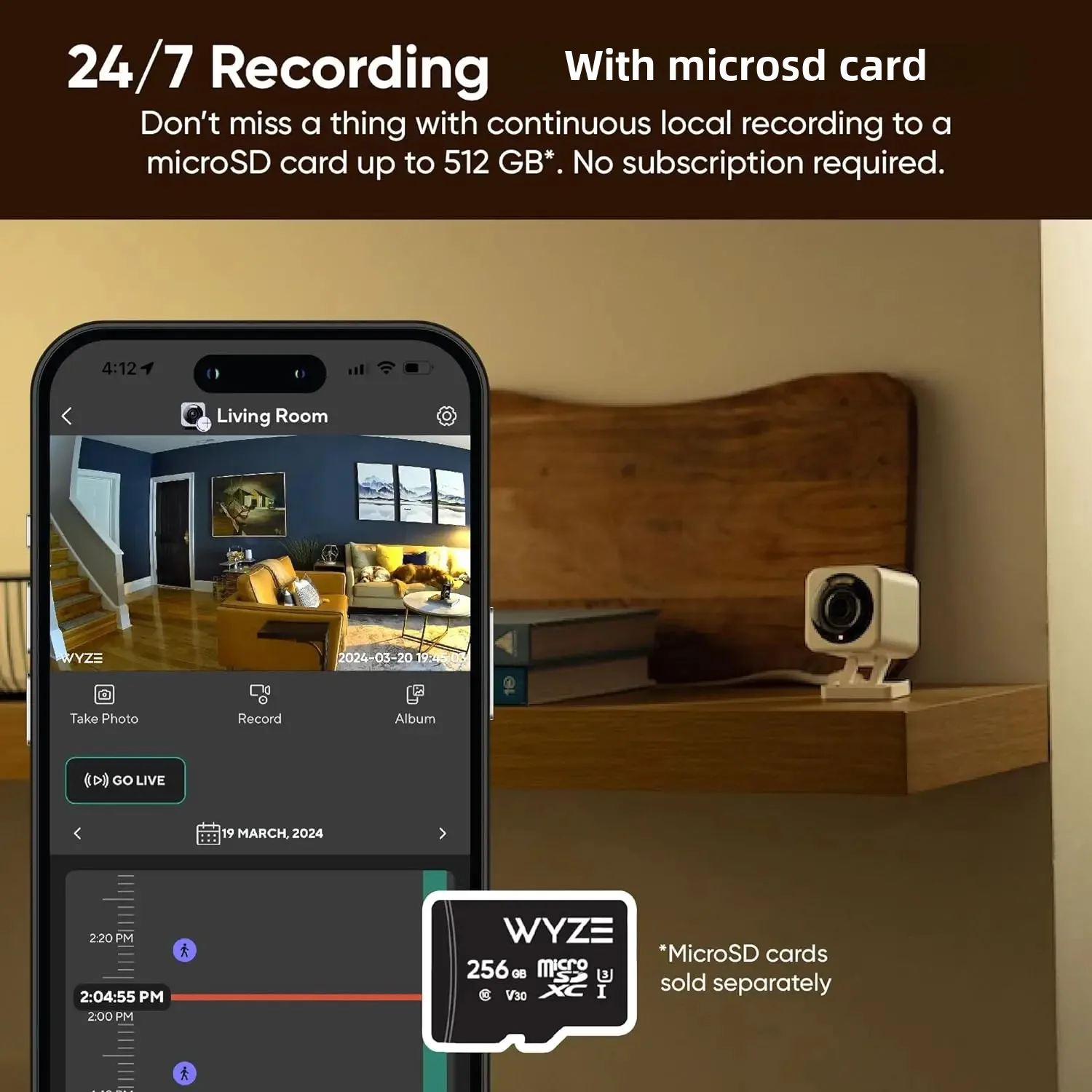 Telecamera Wyze V4 2K HD Wi-Fi per interni/esterni