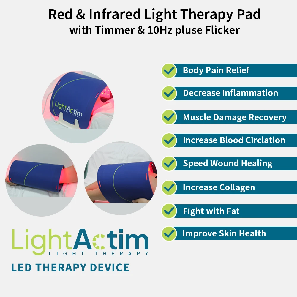 Celluma-Terapia de luz LED vermelha, 6 Design completo do pulso do corpo, PDT, 660 850nm