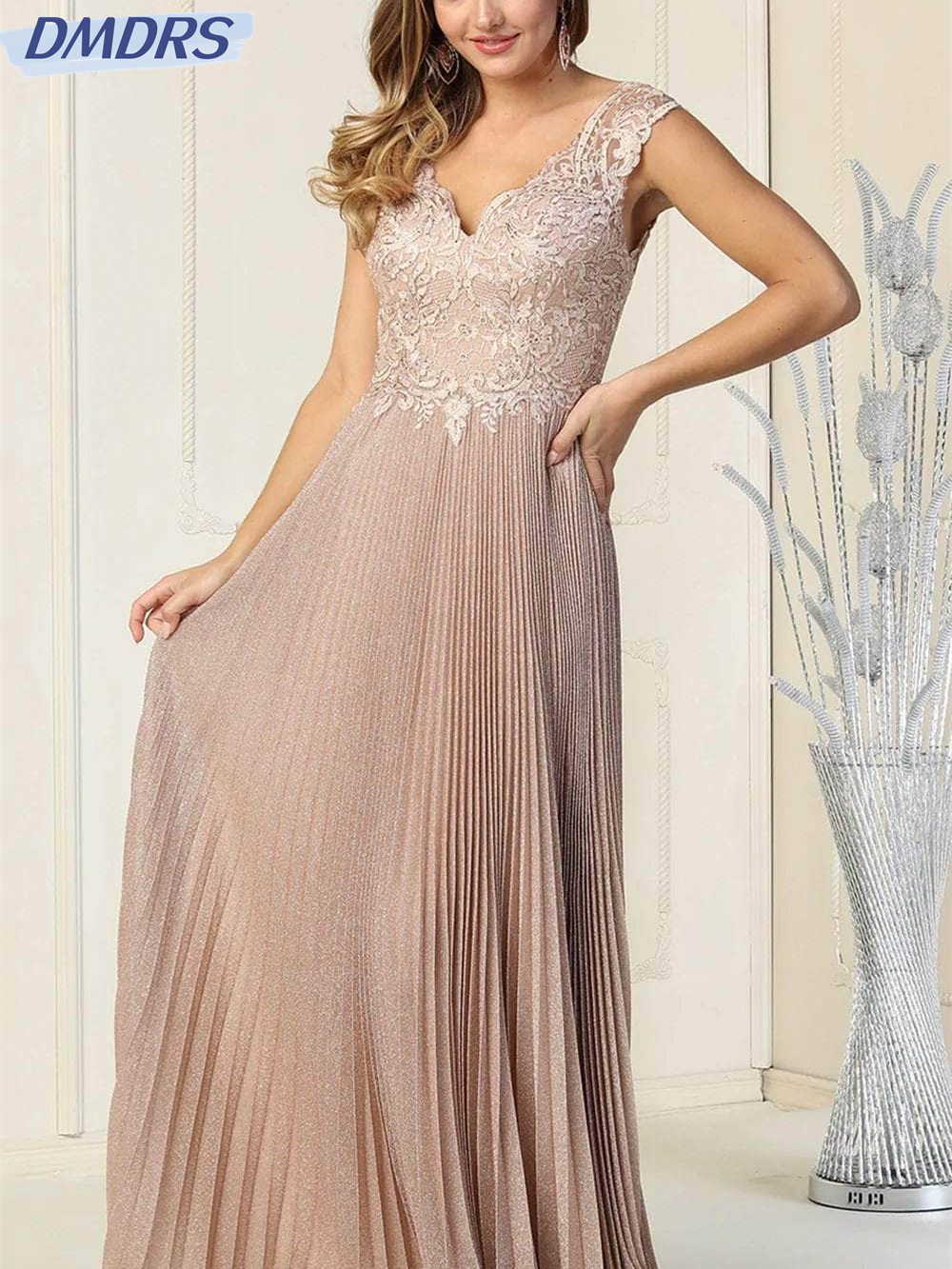 Vestido de baile clássico em chiffon a linha, vestidos de noite simples, manga curta graciosa, até o chão, 2024