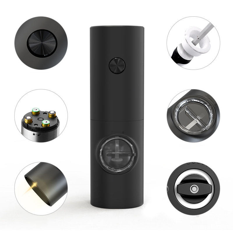 1pcs/2pcs Electric battery Automatic Salt And Pepper Grinder Set Rechargeable Gravity Spice Mill Adjustable Kitchen Tools