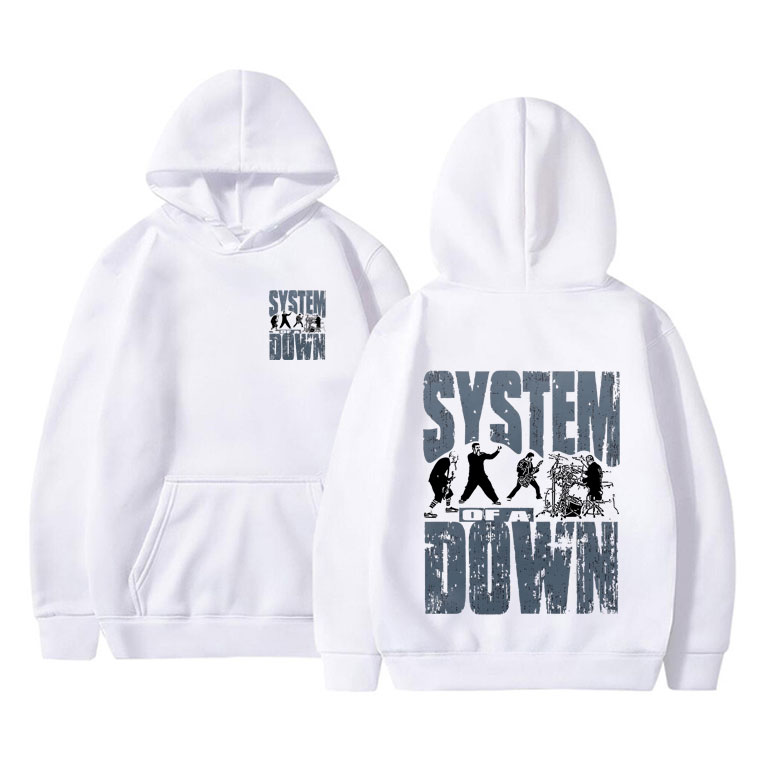 Sudadera con capucha con estampado de sistema de banda de Rock Vintage de los años 90, sudadera informal Unisex para hombres y mujeres, sudaderas con capucha con música alternativa de Metal