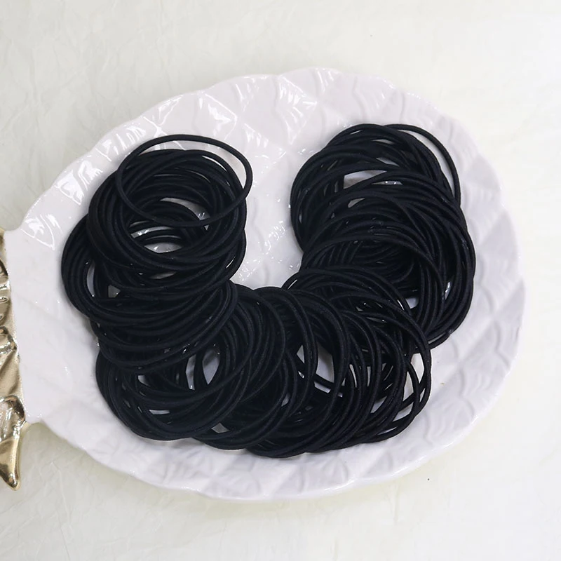 100 stks/set Haarbanden Elastische Elastiekjes voor Vrouwen Mannen Dun Haar Elastiekjes Paardenstaart Scrunchies Haaraccessoires voor Vrouwen