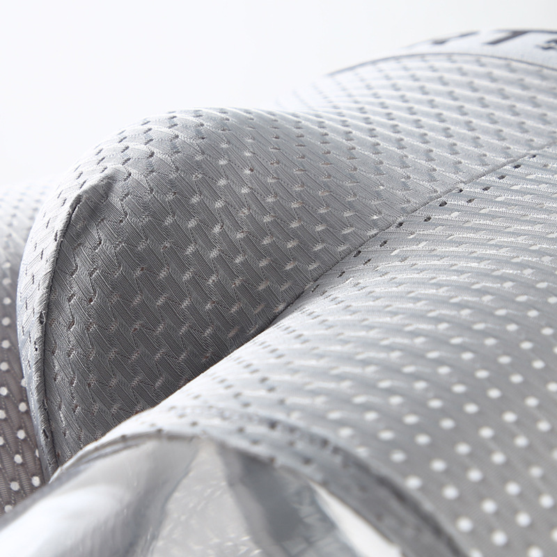 Cueca boxer masculina de malha respirável, cinto com estampa de letras, roupa íntima ultrafina de secagem rápida, sem costura