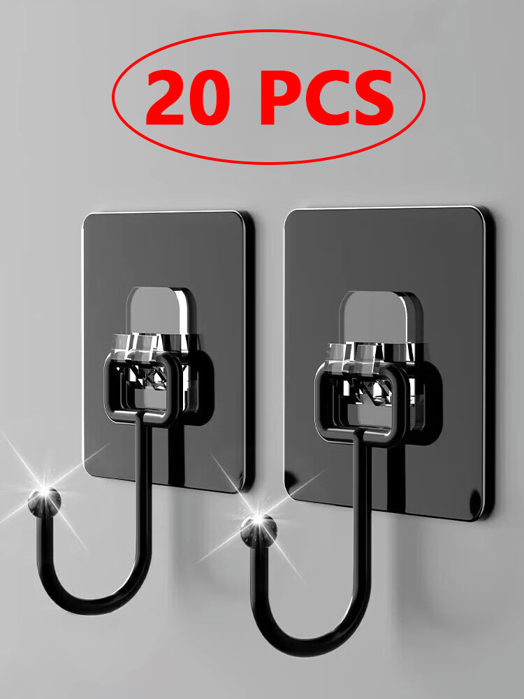 10/20 Stück selbst klebende Haken rotierend wasserdicht starker Haken halter Wandt ür Lagerung hängende Haken Küche Bad Veranstalter