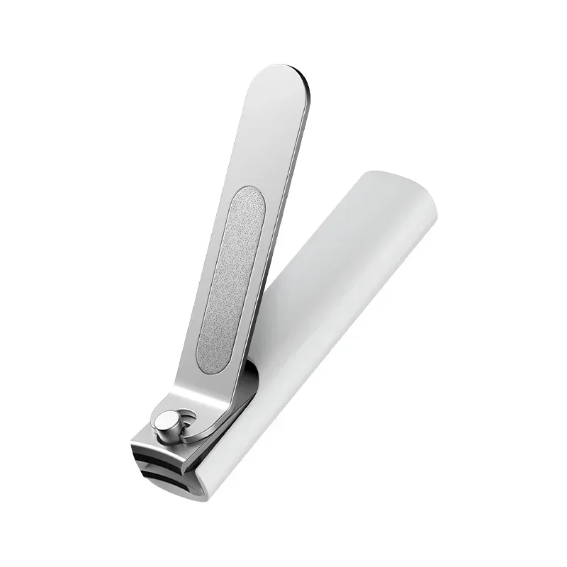 Nagelknipser aus Edelstahl 420, Spritzschutzschneider mit Feile für Maniküre, Pediküre, tragbarer Fingernagel-Zehennagel-Trimmer