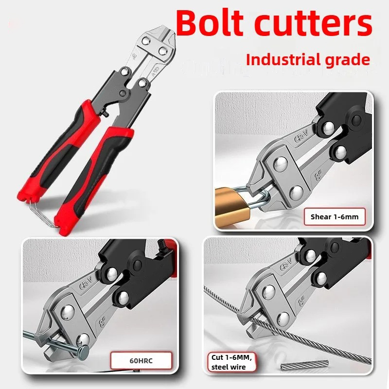 1pc Mini Bolt Cutter, Made Of Chrome-Vanadium Alloy Steel, Fast And Sharp, Labor-Saving Operation, Used To Cut Wire, Bar Steel,