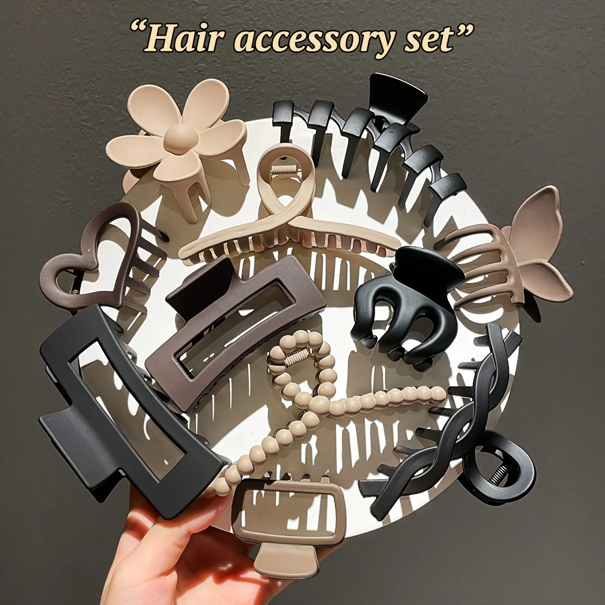 11 stuks dames high-end matte haai clip set achterhoofd haaraccessoires elegante kappers hoofddeksels