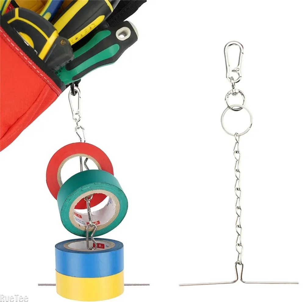 NEW High Quality Tape Storage Chain Holder with Hook Portable Electrician Tool Belt Bag Accessories