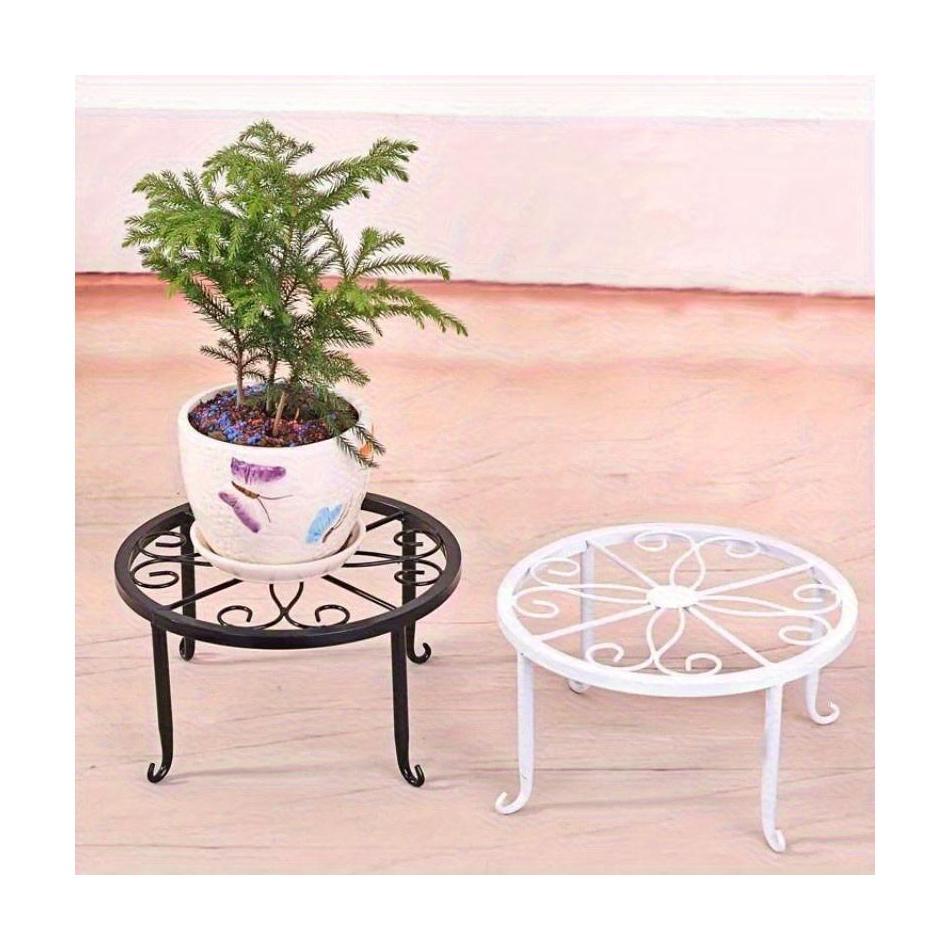 1 ชิ้นโลหะผู้ถือหม้อดอกไม้ Heavy Duty เหล็กหล่อยืนสูง Vintage ดอกไม้ผู้ถือหม้อในร่มกลางแจ้ง