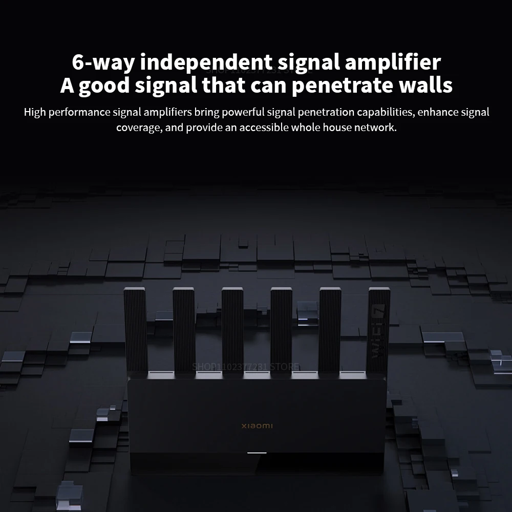 Xiaomi BE6500 Router Quad Nucleus 6500Mbps 2.5G Ethernet Port Dual Frequency 2.4/5GHz 6 Independent Signal Amplifiers Mesh Wifi7