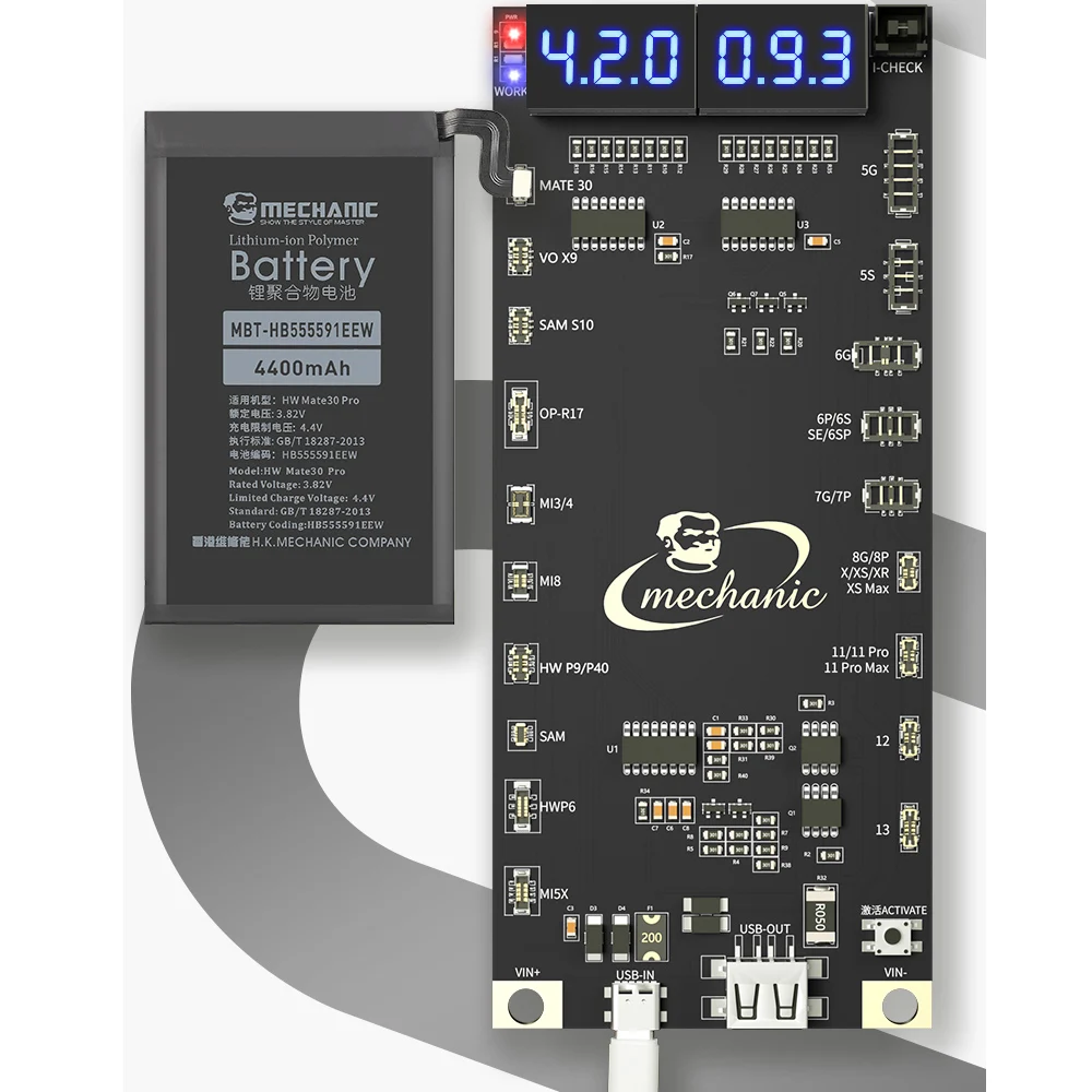 Thợ Cơ Khí BA19 BA27 Pin Kích Hoạt Phát Hiện Ban Pin Sạc Nhanh Cho iPhone 5G-13 Max Pro Android One-Click Kích Hoạt