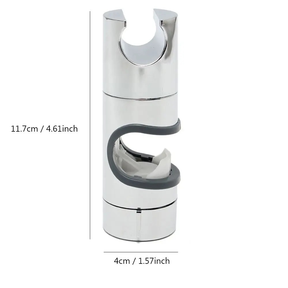 Soporte de cabezal de ducha ajustable, soporte Universal de 22mm- 25mm, abrazadera deslizante de riel de ducha de mano cromada ABS