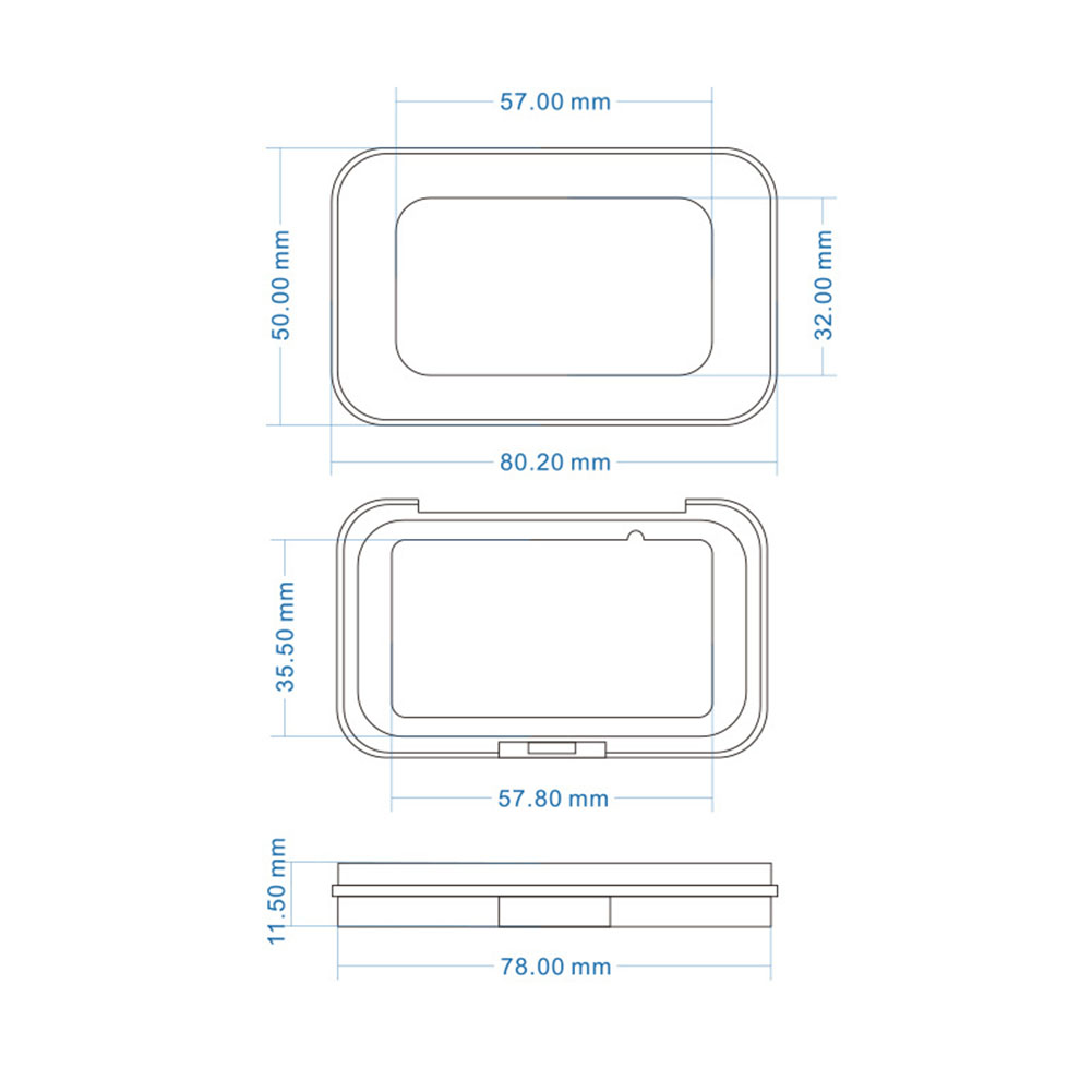 Caja de almacenamiento de agujas de coser rectangular negra, soporte magnético para agujas de bordado, botones, alfileres, caja de trabajo para Material de hierro