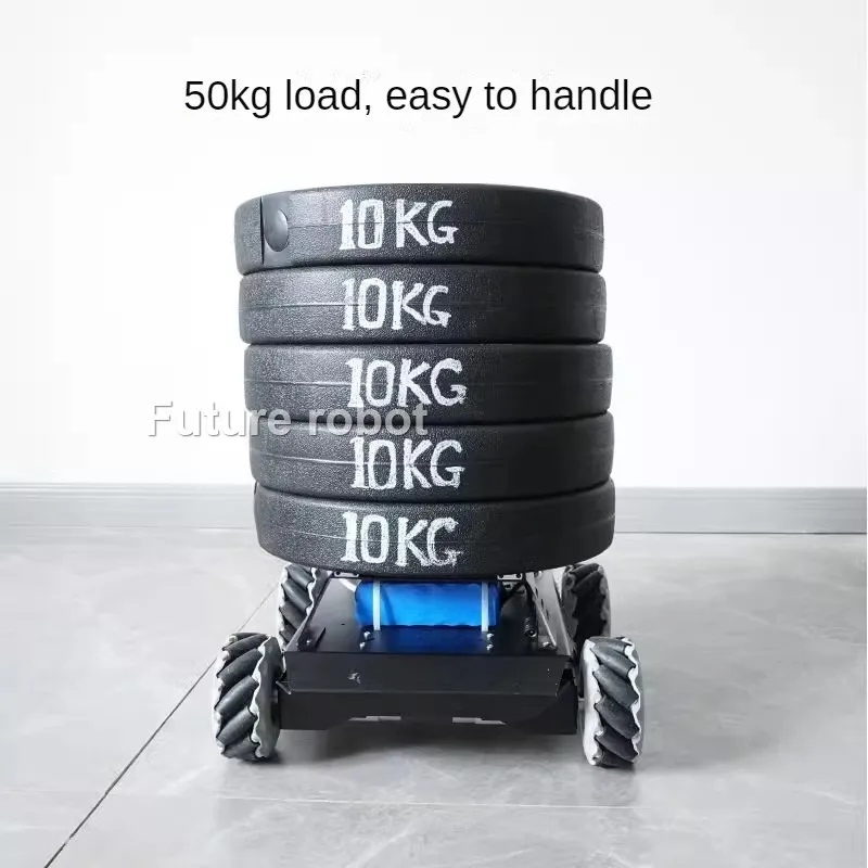 40–60 kg Last, RC-Tank, robustes Mecanum-Rad, omnidirektionaler Roboter, 12 V/24 V Motor, Metallgehäuse für Forschung, programmierbarer Roboter