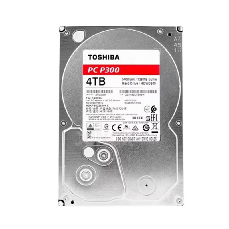 Toshiba 4TB Surveillance VCR HDD Desktop PC Interne harde driver schijf 3,5 inch 5400rpm 128MB Cache SATA3 6Gb/sP300 HDWD240