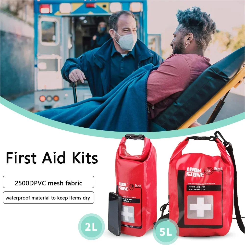 2L/5L Tragbare wasserdichte Erste-Hilfe-Tasche Outdoor Camp Notfall-Kits Fall Nur für Zuhause Auto Reisen Angeln Wandern Sport